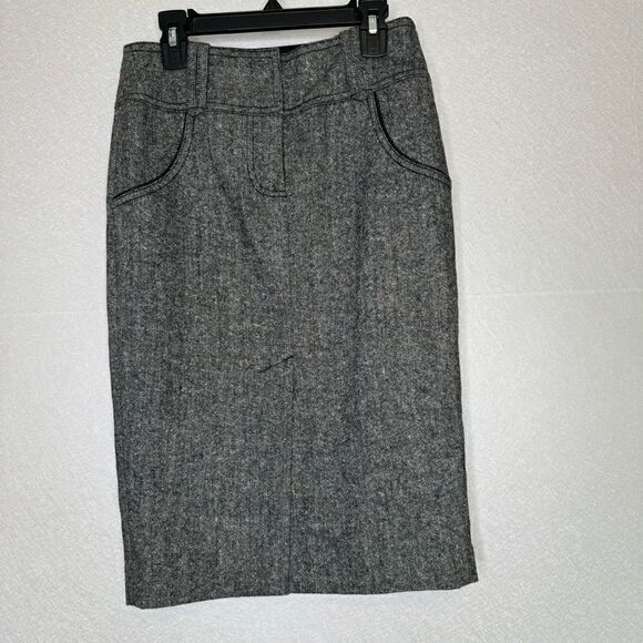 Bebe Wool Silk Blend Front Slit Pencil Skirt 2 - Picture 1 of 5